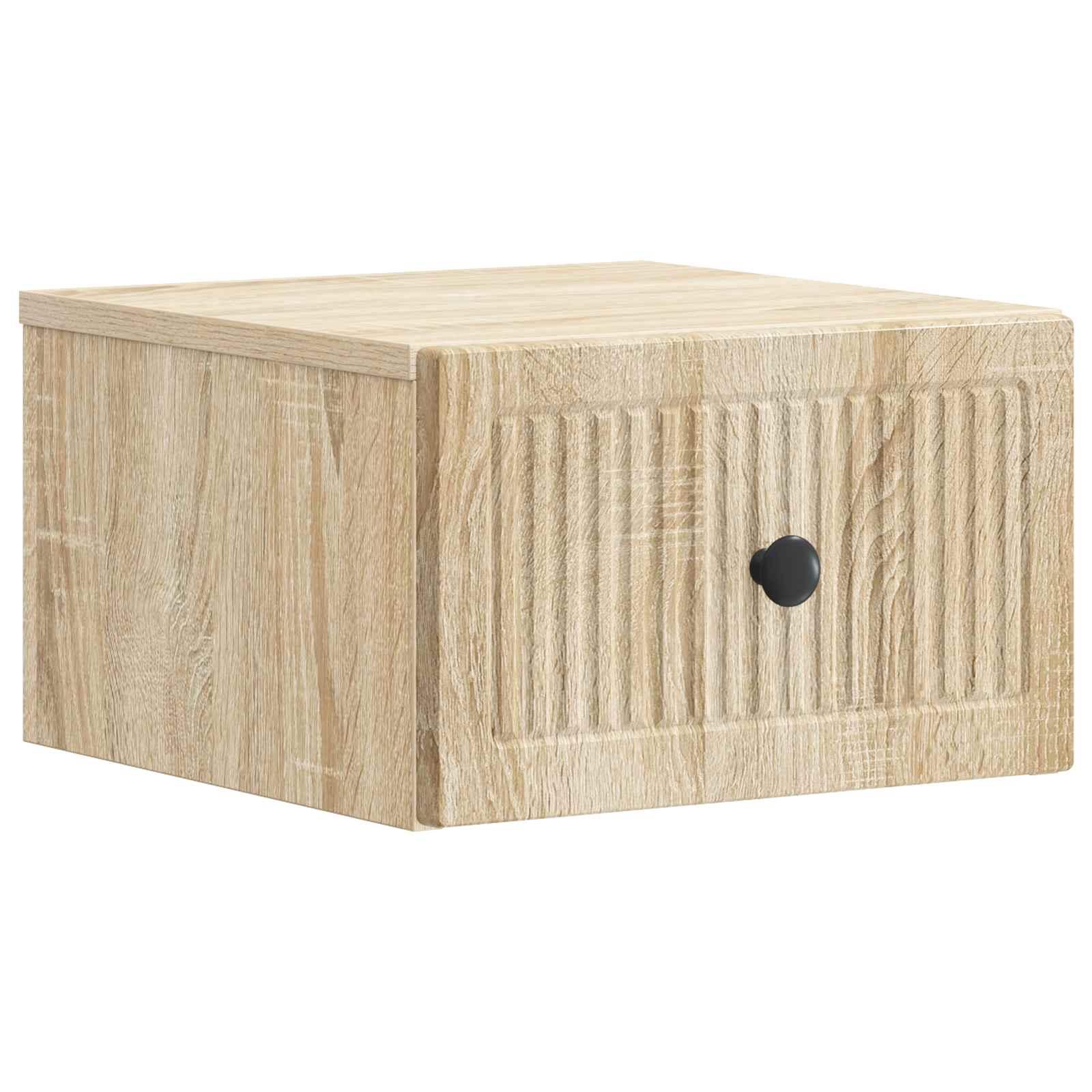 Væghængt Natbord Sonoma-eg 33 x 34,5 x 20 cm Konstrueret træ