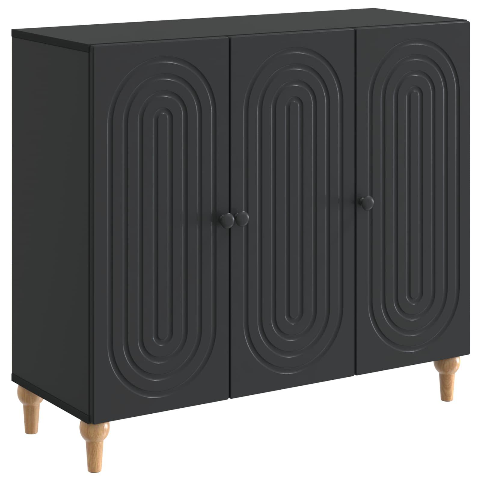 Sidebord Sort 89 x 34,5 x 80 cm Konstrueret træ