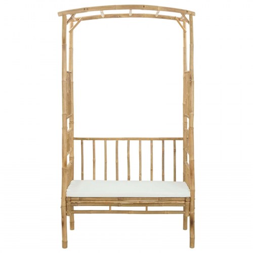 Havebue med Bænk Naturfarvet 115 x 50 x 205 cm Bambus
