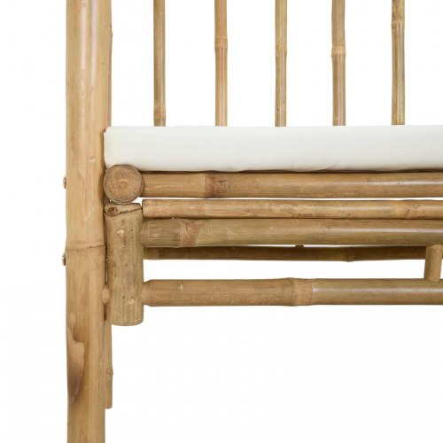 Havebue med Bænk Naturfarvet 115 x 50 x 205 cm Bambus