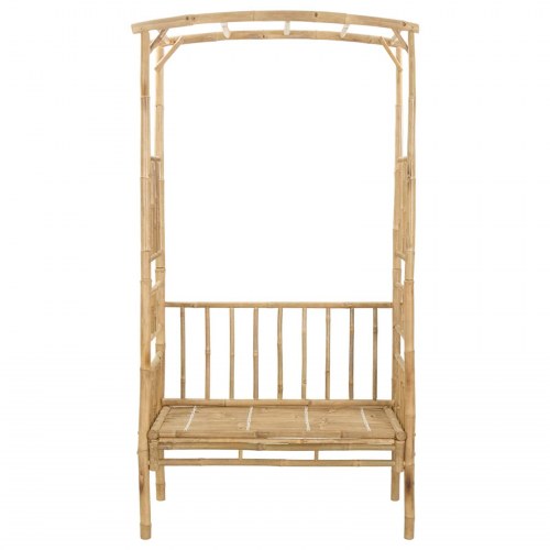 Havebue med Bænk Naturfarvet 115 x 50 x 205 cm Bambus
