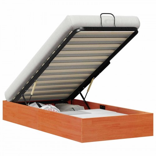 Otmansengestel med opbevaring Voksbrun 75 x 190 cm