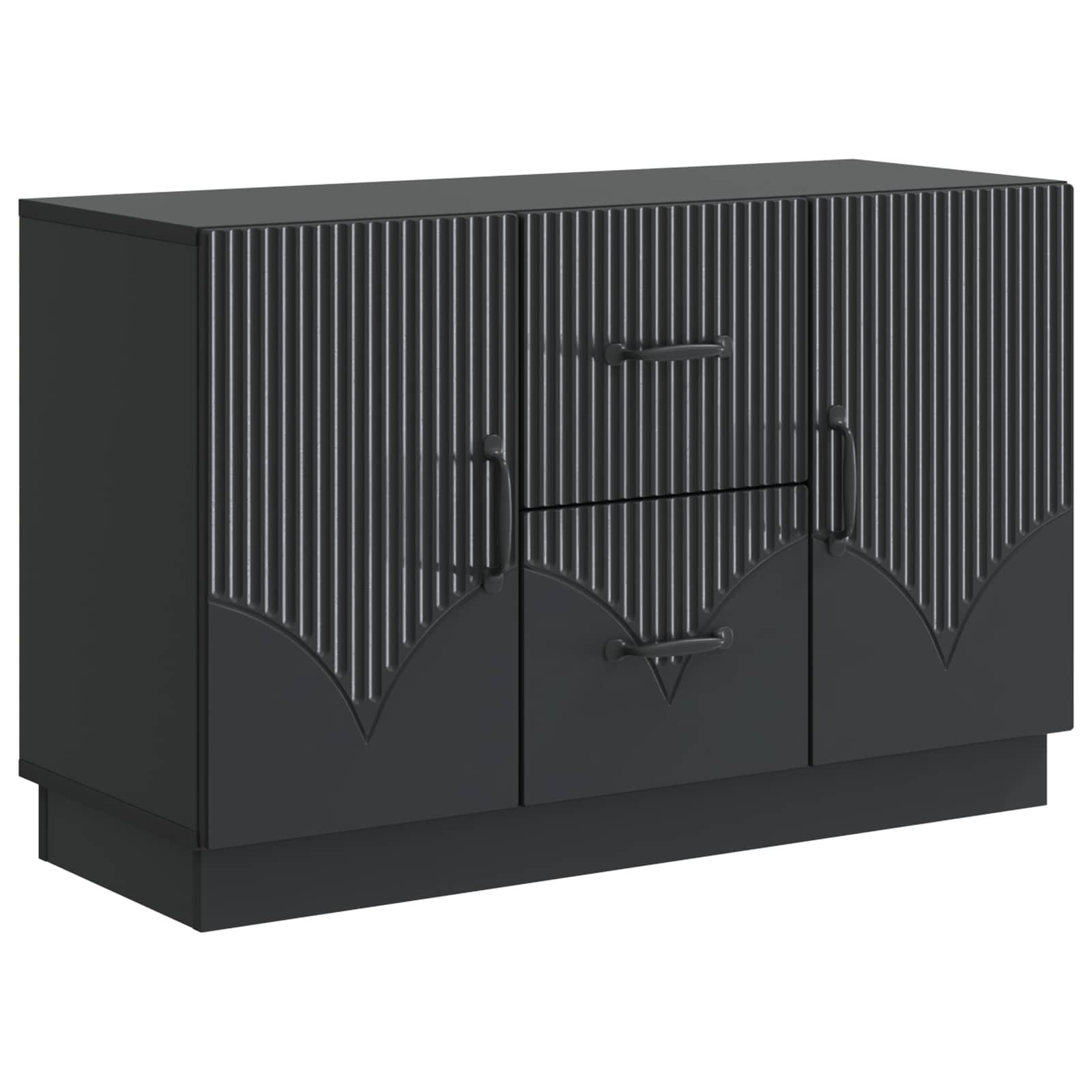 Sidebord med skuffe Sort 89 x 34,5 x 57 cm Konstrueret træ