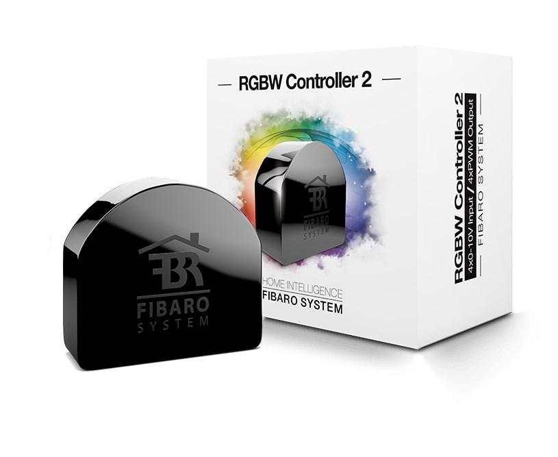 FIBARO RGBW Controller 2 - trådløs Z‑Wave lysstyring, sort