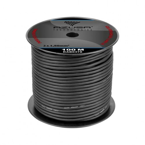 Højttalerkabel rund 2 × 1,50 mm² - 100 m rulle