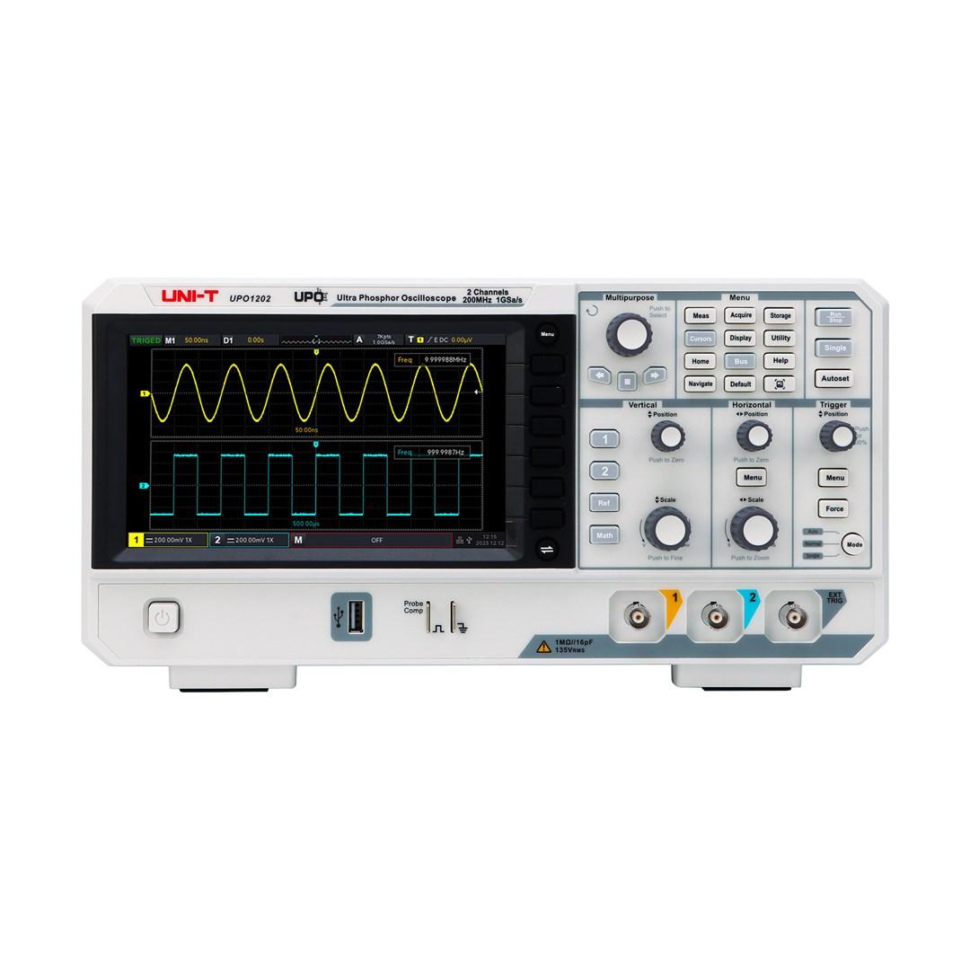 UNI-T UPO1202 oscilloskop - 2 kanaler, 200 MHz