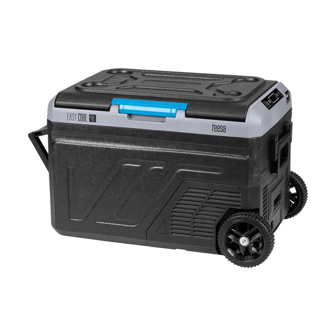 Teesa Easy Cool TSA6004 kompressor-køleboks 40 l - 12/24 V og 230 V, Bluetooth, to rum, store hjul