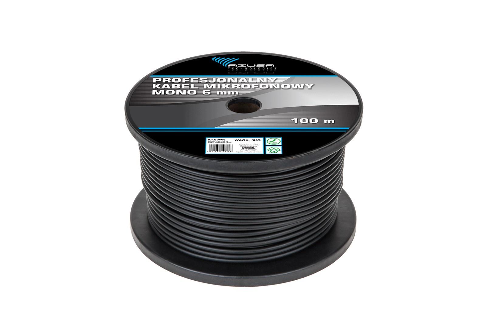 Gembird professionel mikrofonkabel mono 6 mm - 100 m rulle