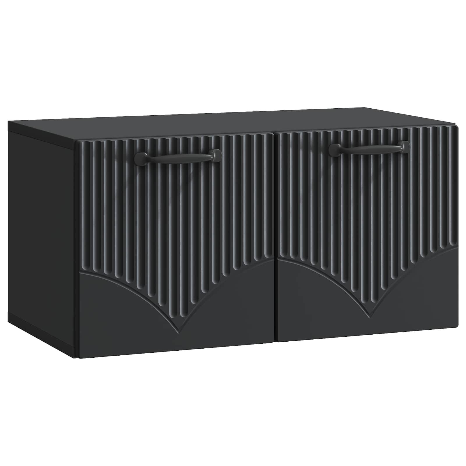 Væghængt TV-skab Sort 59,5 x 31 x 30 cm Konstrueret træ