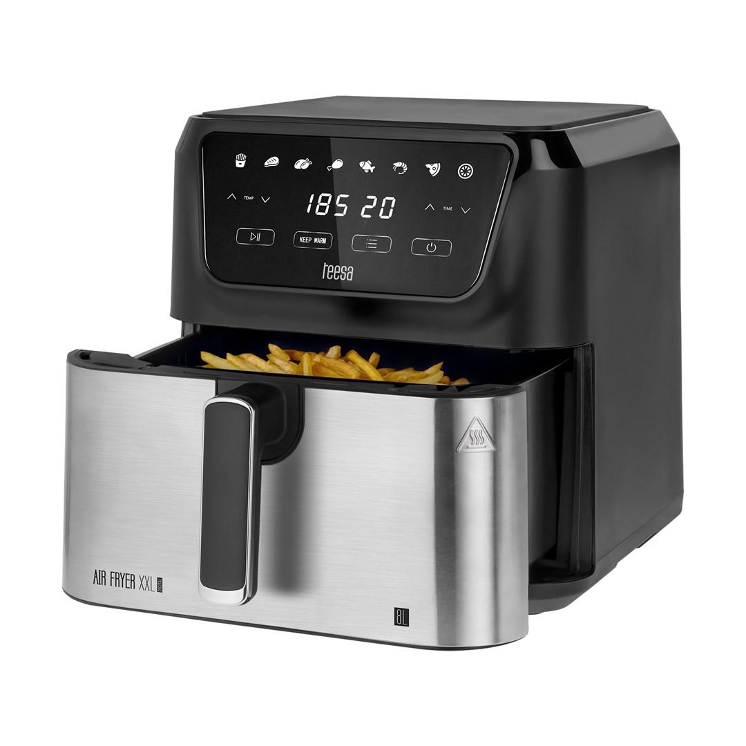 Teesa Digital Air Fryer XXL - airfryer 8 l, 1.700 W, programmer og holde-varm