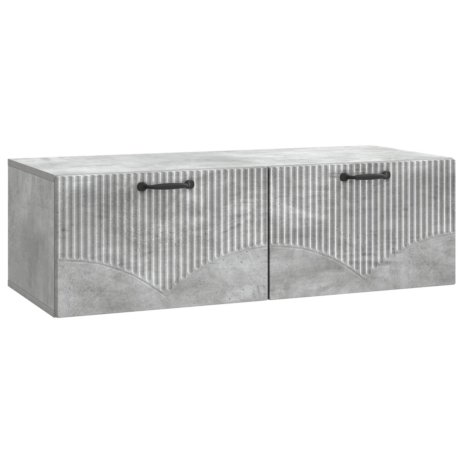 Væghængt TV-skab Betongrå 98 x 41 x 30 cm Konstrueret træ