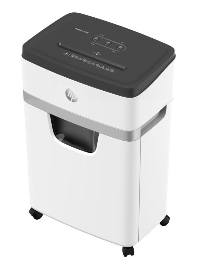 HP OneShred 12MC makulator - mikro-cut, 22 cm indføringsbredde, hvid billede