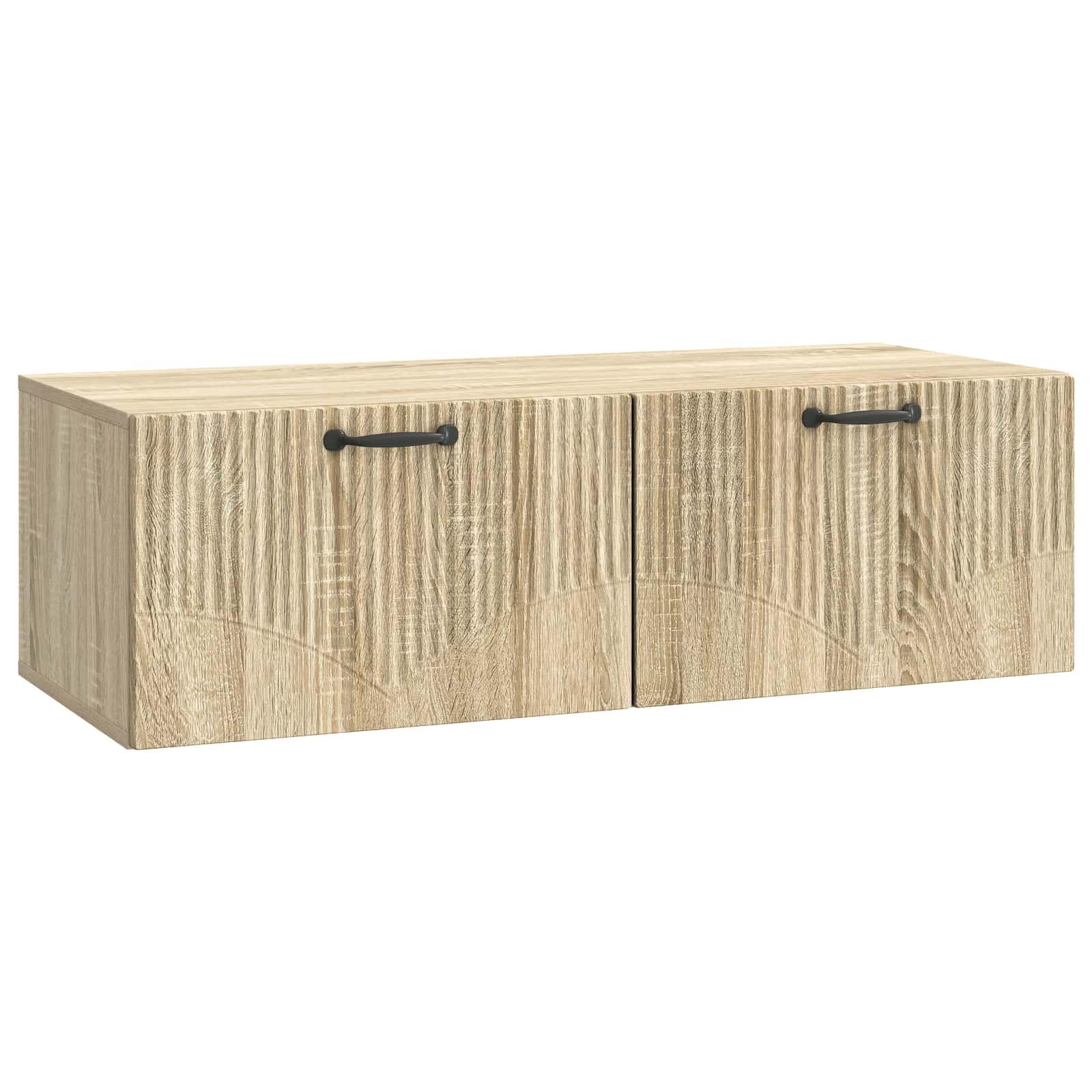 Væghængt TV-skab Sonoma-eg 98 x 41 x 30 cm Konstrueret træ