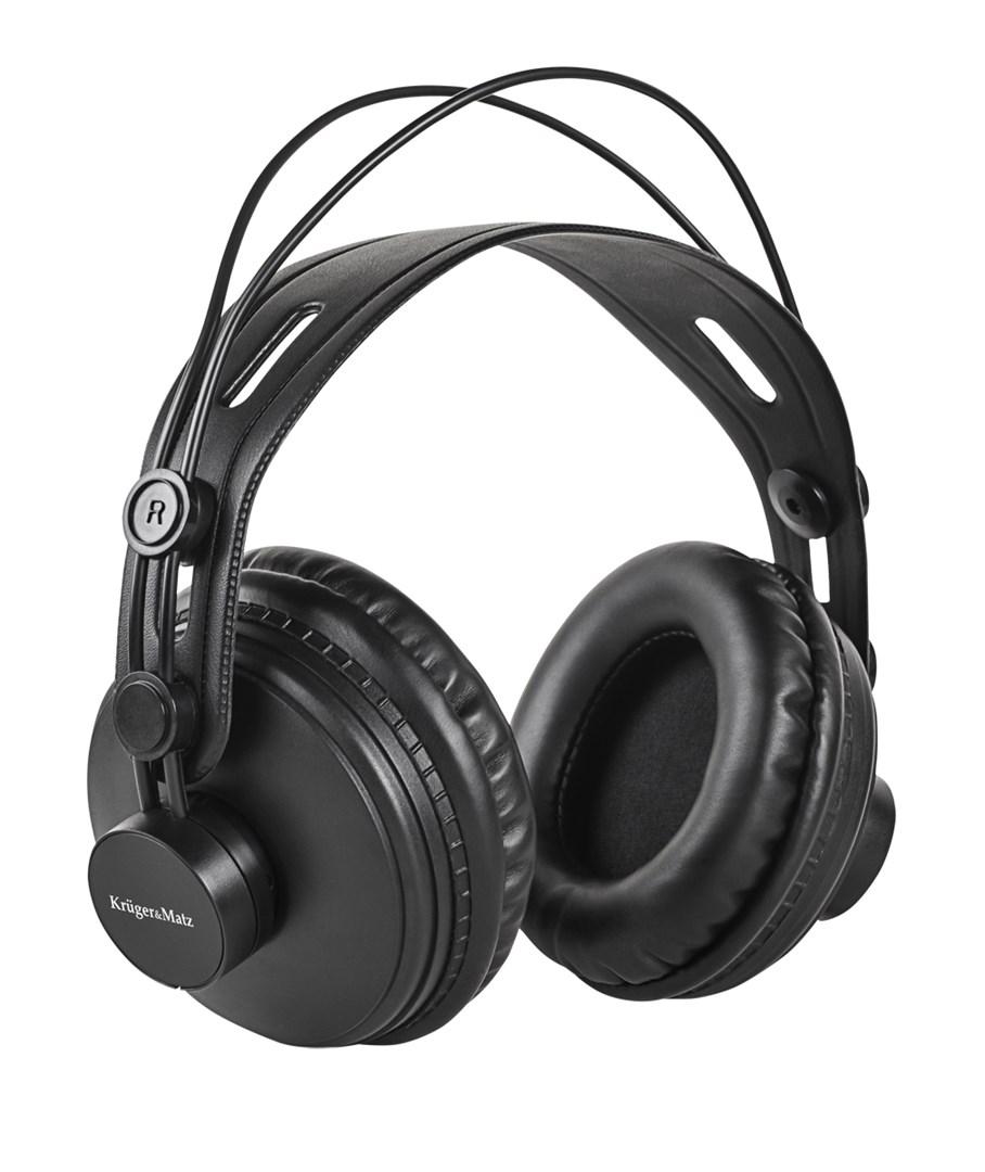 Krüger & Matz KM0885 monitor-hovedtelefoner med kabel – sort billede