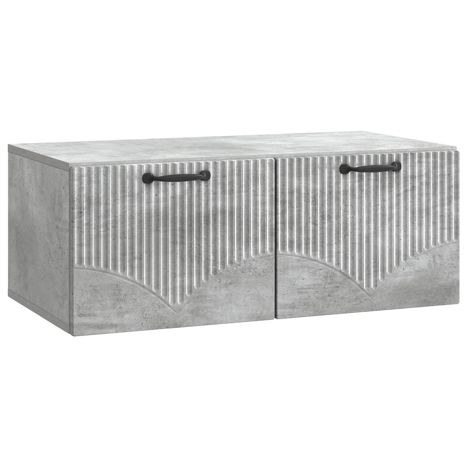 Væghængt TV-skab Betongrå 78,5 x 41 x 30 cm Konstrueret træ