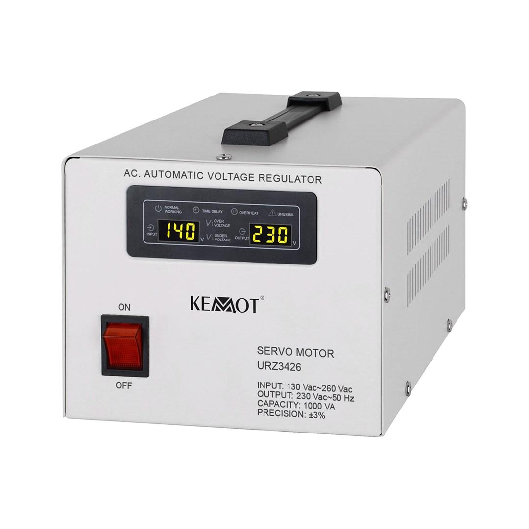 KEMOT MSER-1000 automatisk spændingsstabilisator – 1.000 VA, servomotor