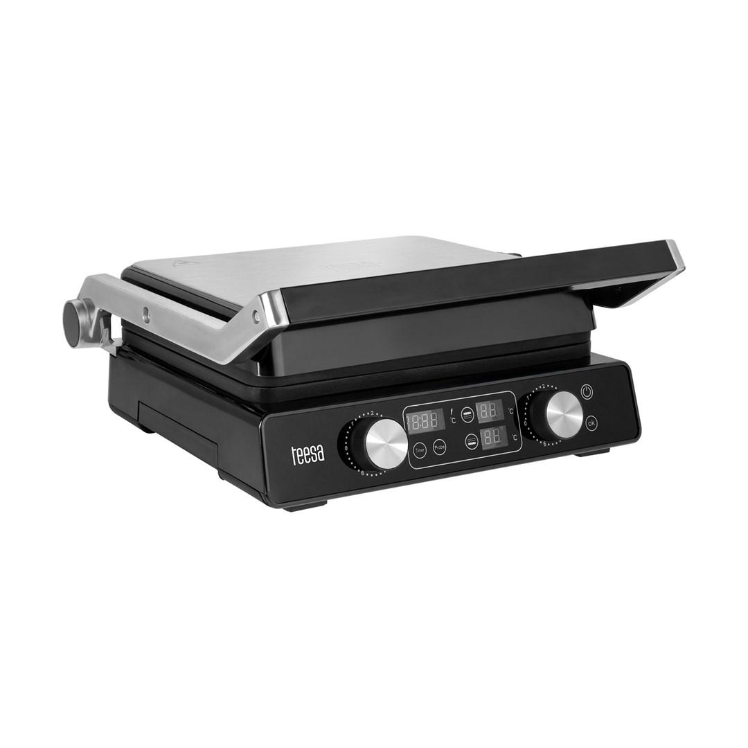 Teesa TSA3239 elgrill/panini-grill – 2000 W, 3 positioner, aftagelige plader