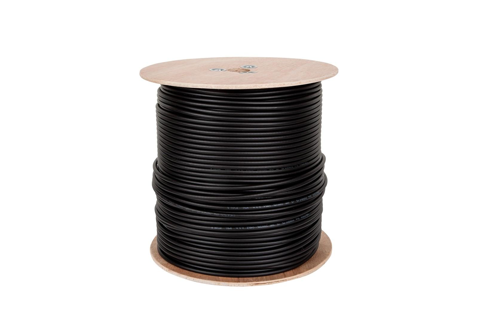 CABLETECH Coaxial-kabel F690 BV+GEL – sort, 305 m