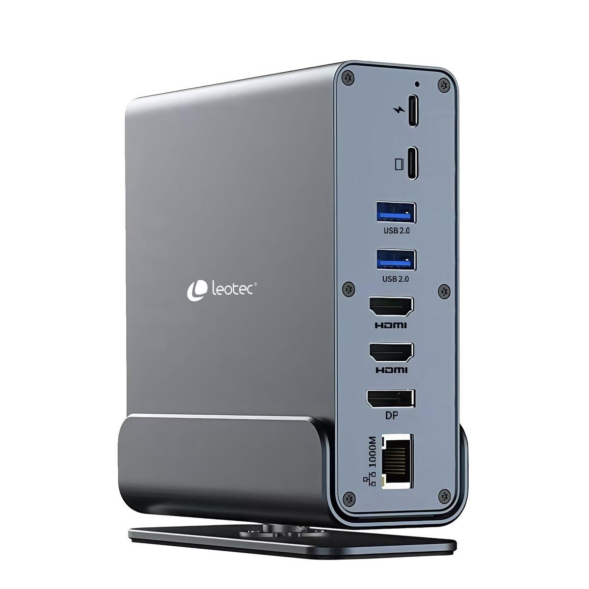 LEOTEC LEDS06 USB hub - borddock med flere porte