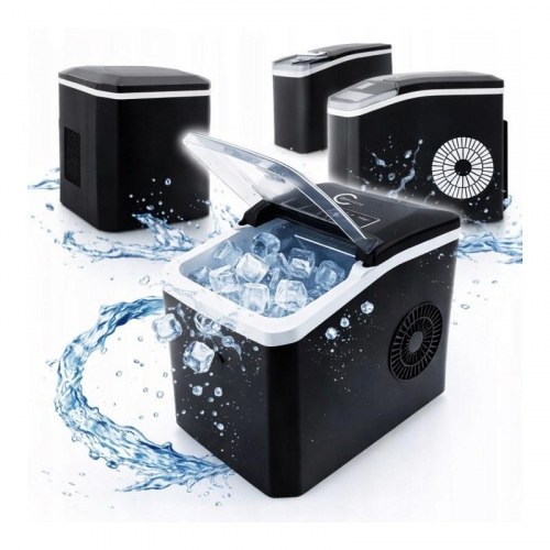 Isterningmaskine Q77A – sort, 12 kg/døgn, touch & LED