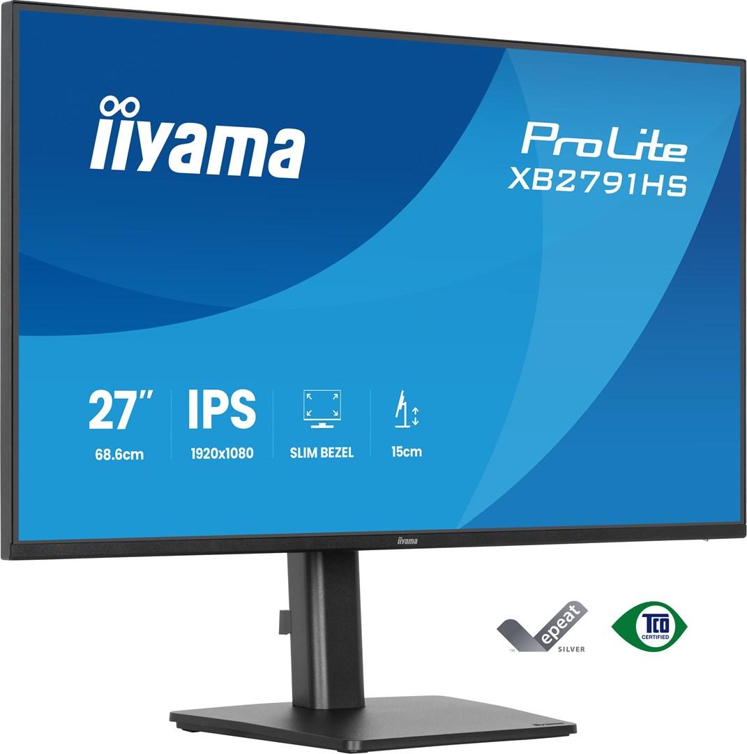 iiyama ProLite XB2791HS-B1 27" Full HD IPS skærm – sort billede