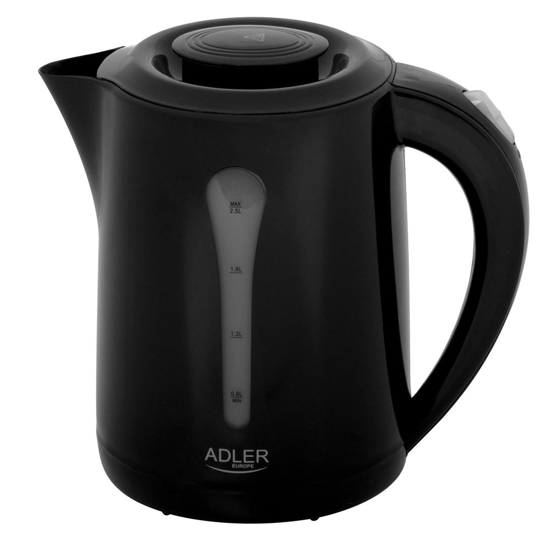 Adler Kettle AD 1244 Electric 1850 W 2.5 L Plastic 360° rotational base Black