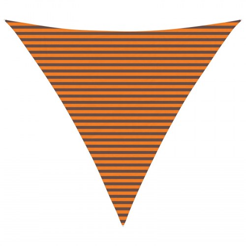 Trekantet solsejl 6 x 6 x 6 m - orange/brun, 100% polyester Oxford