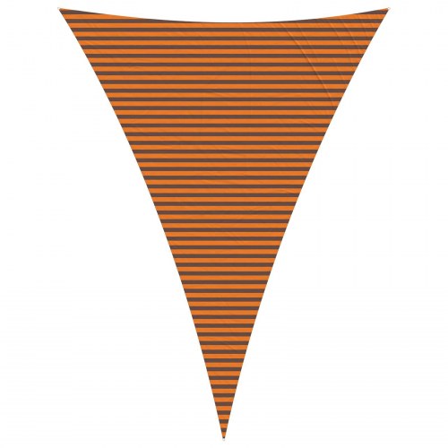 Trekantet solsejl 5 × 7 × 7 m - orange/brun, 100% polyester Oxford