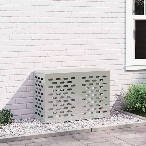 Airconditiondække i galvaniseret stål - sølv, 90 x 40 x 60 cm