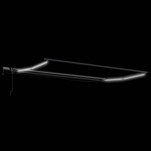 Manuel markise-ramme med LED-lys 4,5 × 3,5 m
