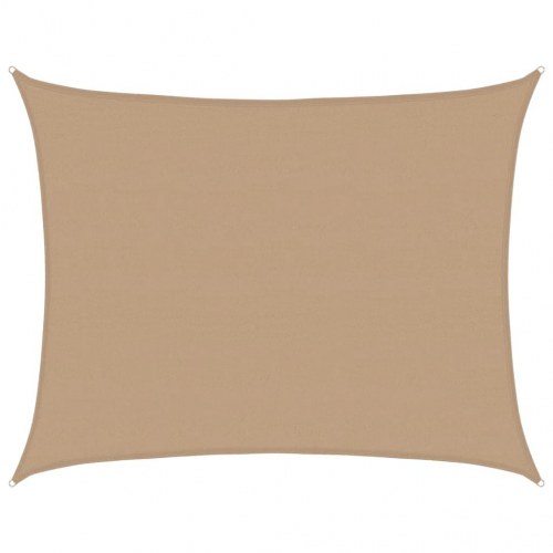 Solsejl 6 x 8 m 160 g/m² HDPE gråbrun