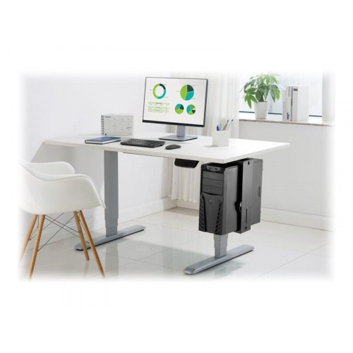 DIGITUS DA-90411 pc-holder til skrivebord - Easy-Locking, sort