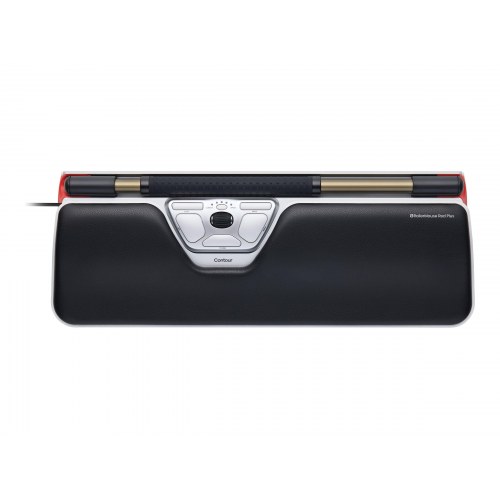 Contour Design RollerMouse Red Plus – centreret ergonomisk mus, sort/sølv