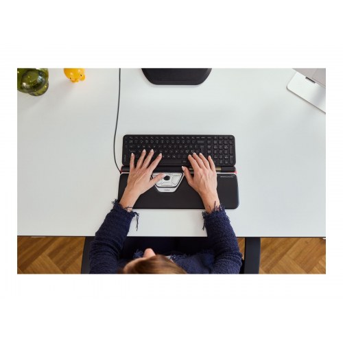 Contour Design RollerMouse Red Plus – centreret ergonomisk mus, sort/sølv