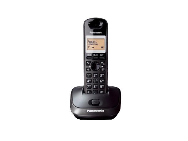 Panasonic KX‑TG2511 trådløs DECT fastnettelefon – sort med opkalds-ID billede