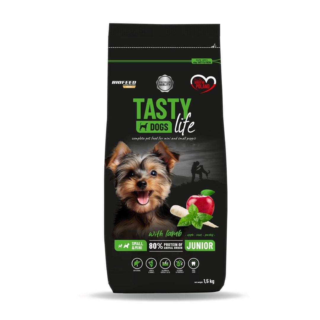 BIOFEED Tasty Life Junior Small med lam – tørfoder til hvalpe 1,5 kg