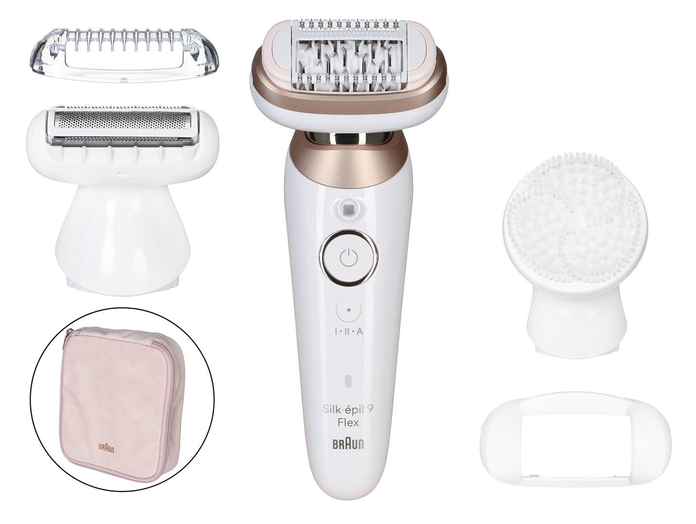 Braun Silk-épil 9 Flex 9-360 epilator – 3D hoved, 40 pincetter, rosa/hvid billede