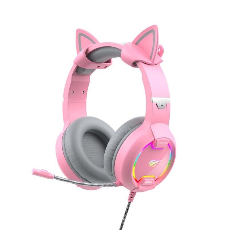 Gaming headphones Havit GAMENOTE H2233d RGB (pink) Headset - GEEKD.dk