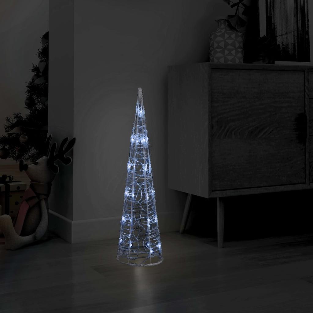 Dekorativ lyspyramide LED 60 cm akryl kold hvid