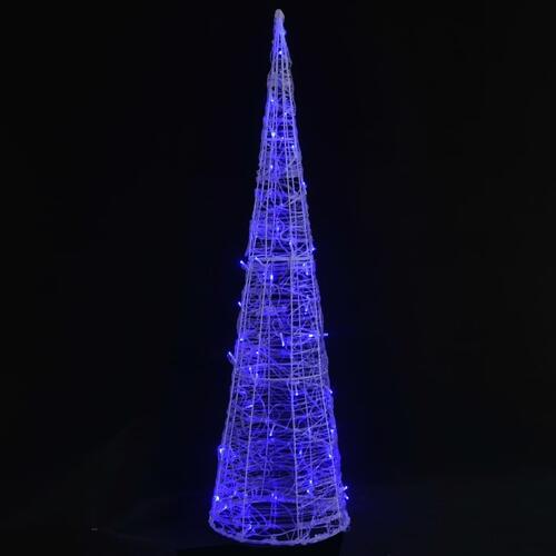 Dekorativ lyspyramide LED 120 cm akryl blå