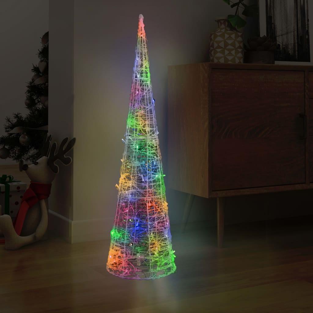 Dekorativ lyspyramide LED 120 cm akryl flerfarvet