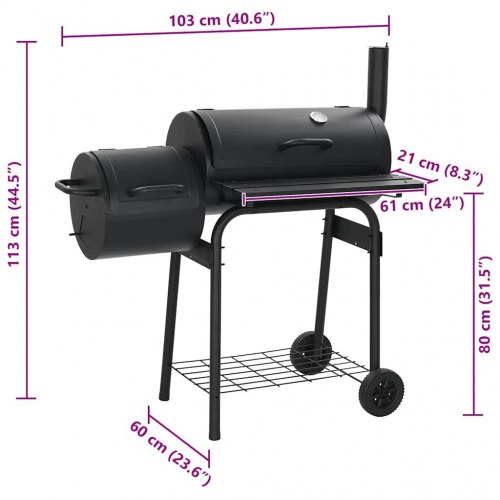 Røgegrill til kul klassisk design
