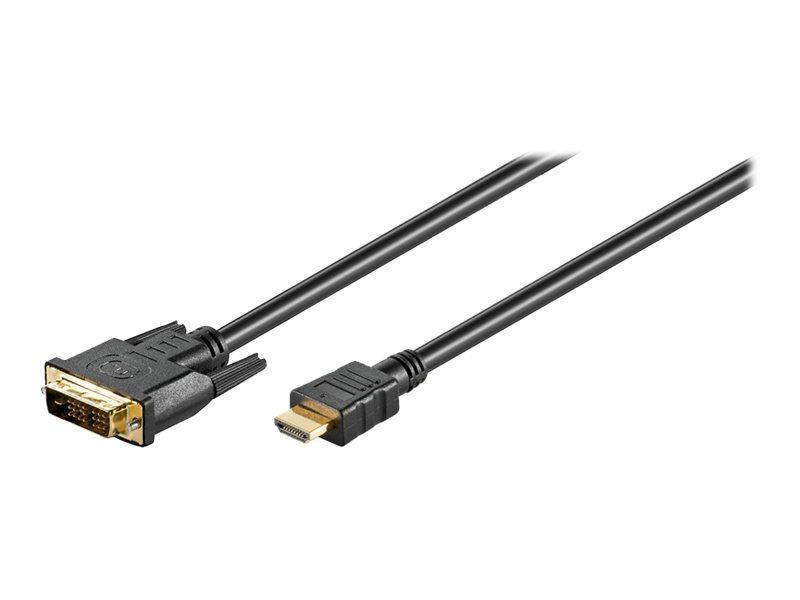Goobay DVI-D til HDMI kabel 5 m - sort billede