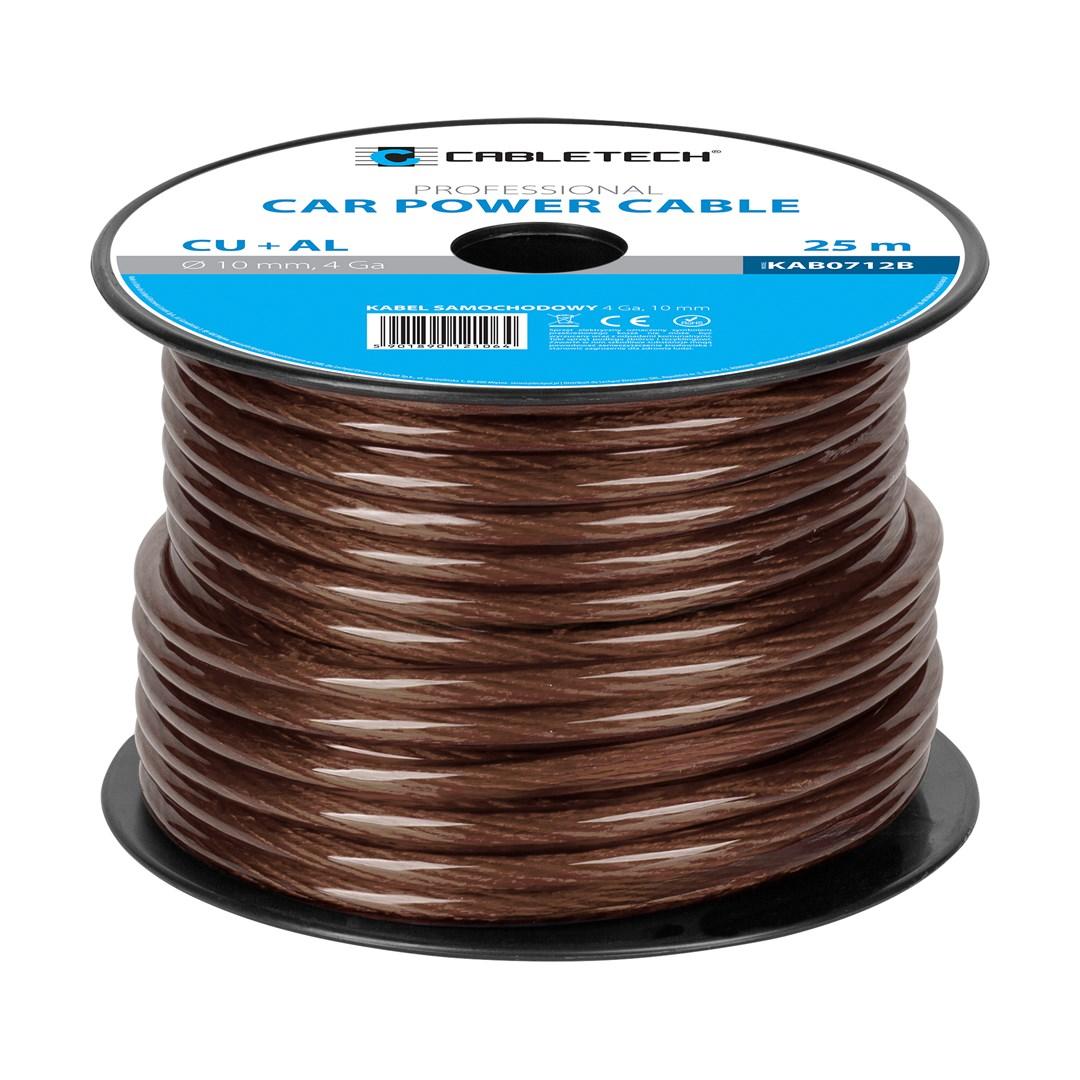 CABLETECH bilstrømkabel 4 Ga - Ø10 mm, CU+AL, 25 m
