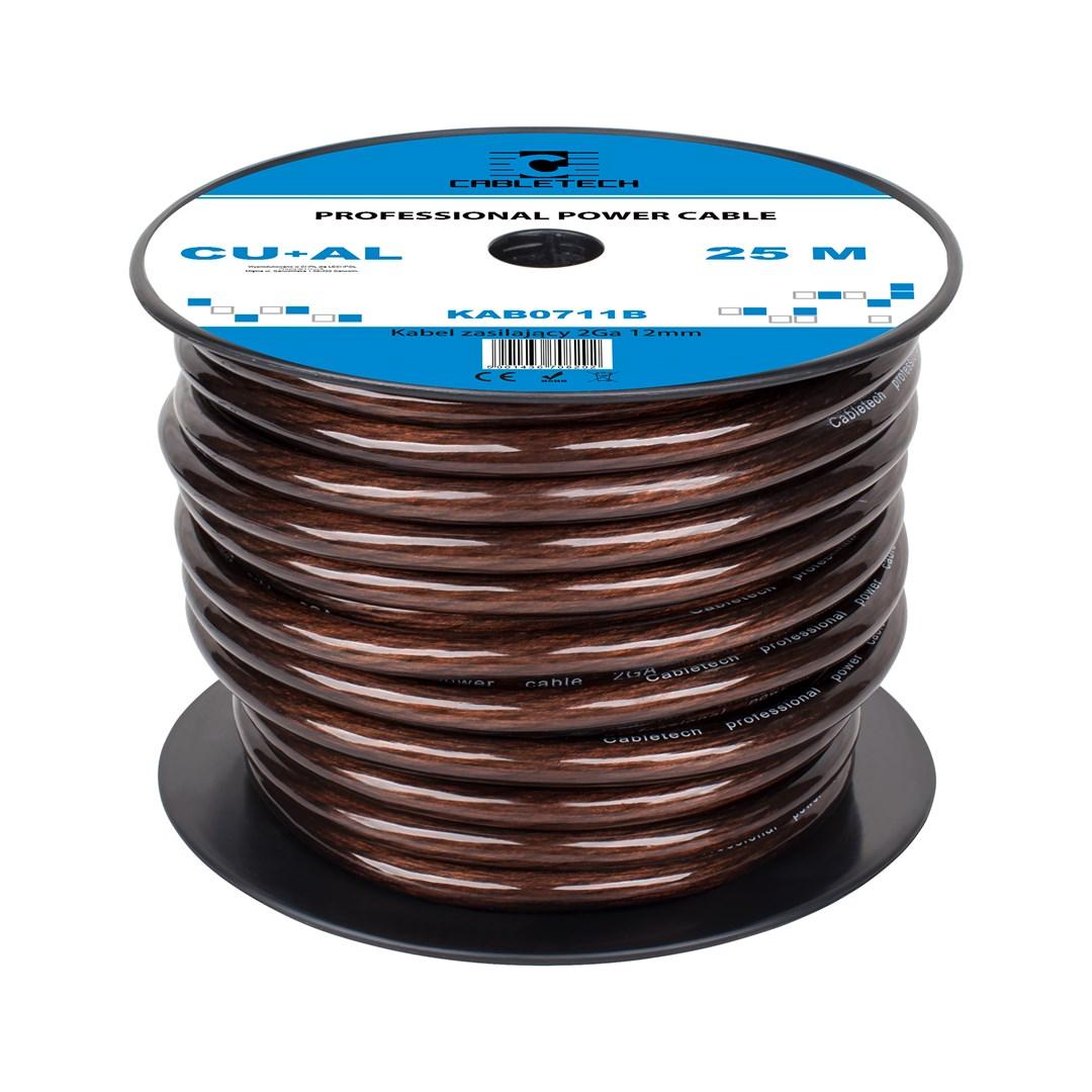 CABLETECH 2Ga bilstrømkabel CU+AL - Ø12 mm, 25 m billede