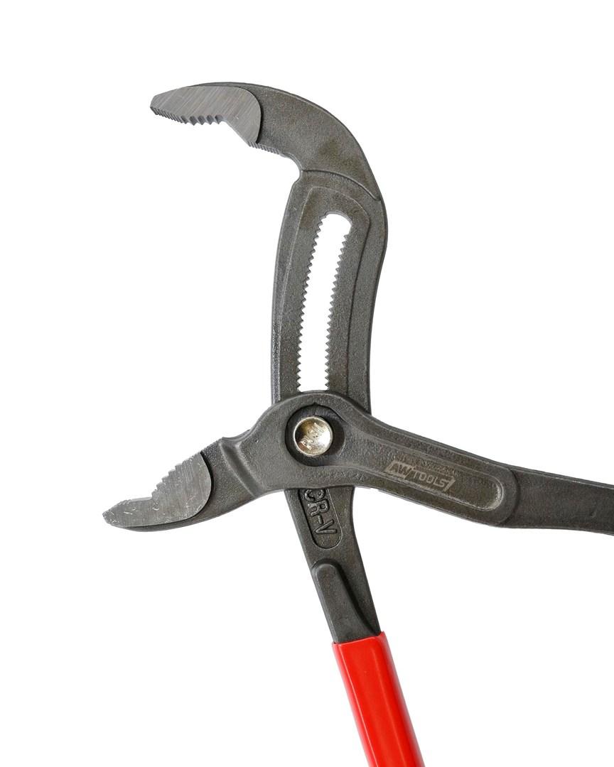 AWTOOLS indstillelig vandpumpetang 600 mm - kæbeåbning 0-140 mm, Black Line