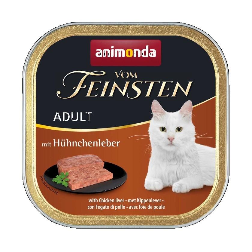 animonda Vom Feinsten Adult – vådfoder til kat med kyllingelever 100 g