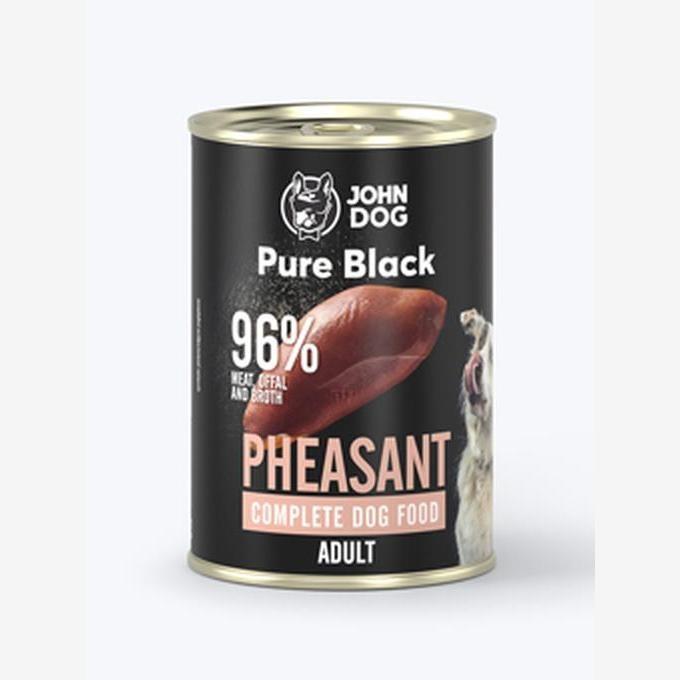 JOHN DOG Pure Black Fasan – vådfoder til hunde 400 g