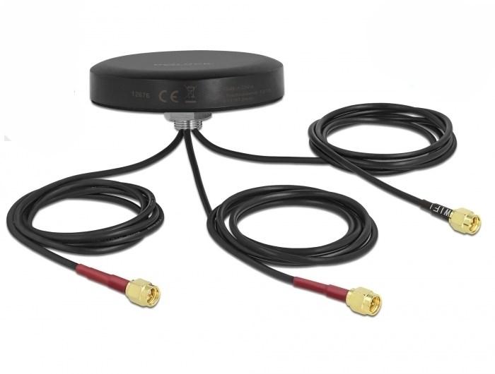 DELOCK 12676 netværksantenne med SMA - 3 dBi, IP67, udendørs billede