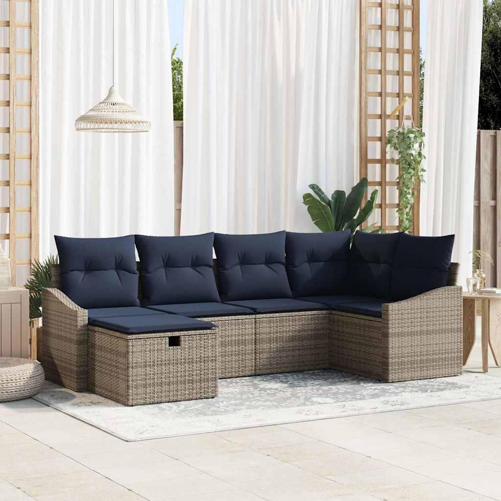 Sofa Sæt med pude 3 stk polyrattan
